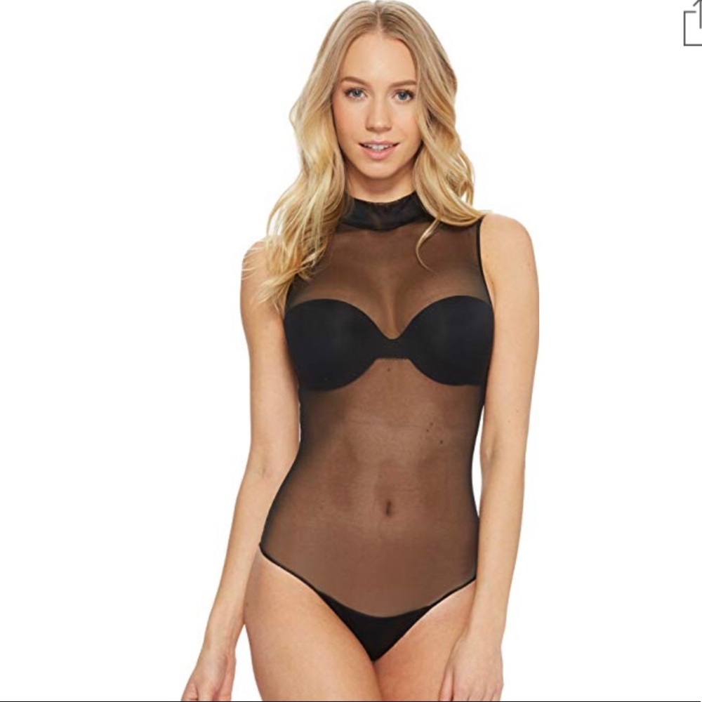 SPANX Womens Mock Neck Bodysuit